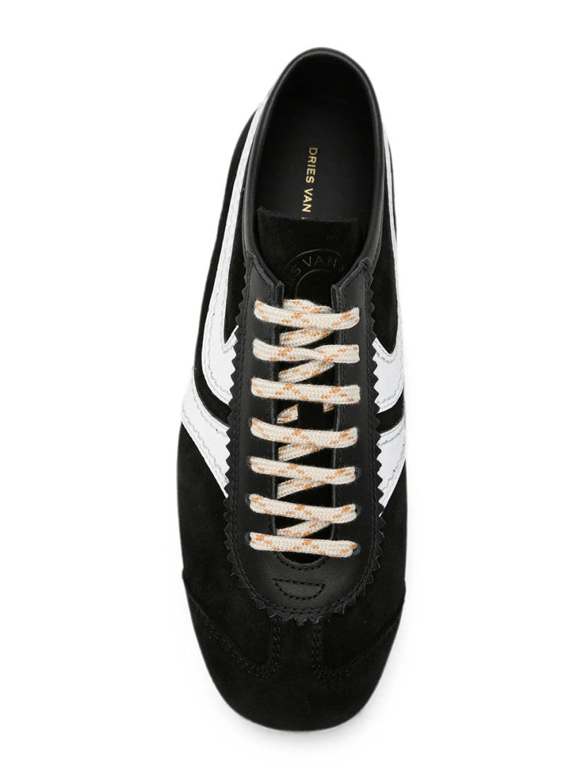 BlackWhite Color Block Sneakers 3