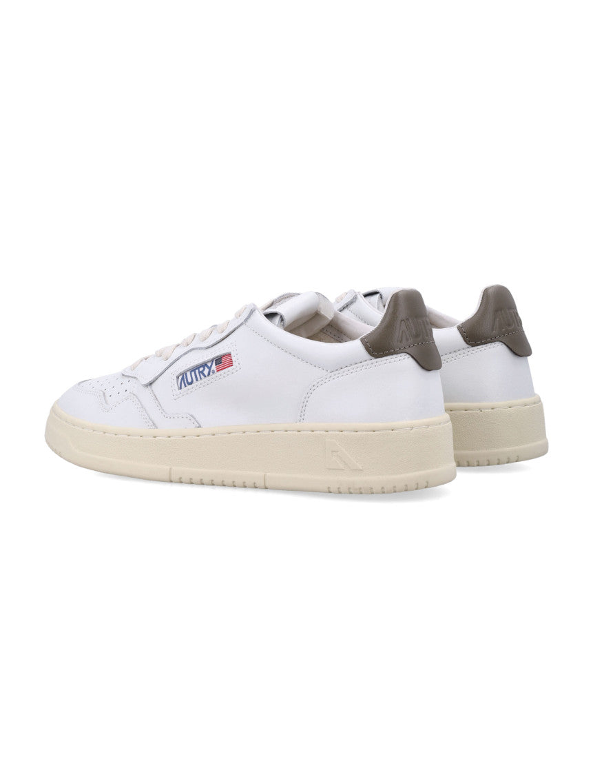 White Solid Medalist Sneakers 2