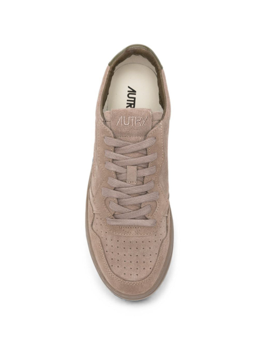 Beige Color Block Sneakers 3
