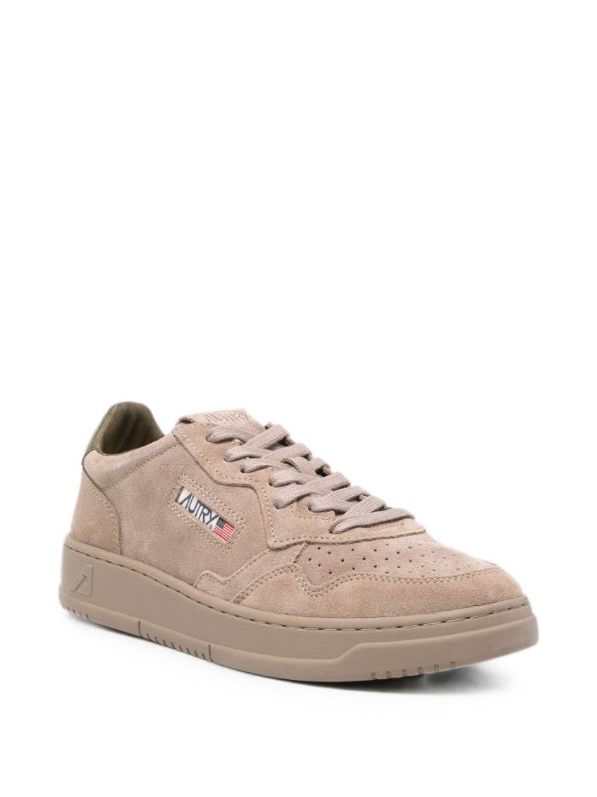 Beige Color Block Sneakers 4