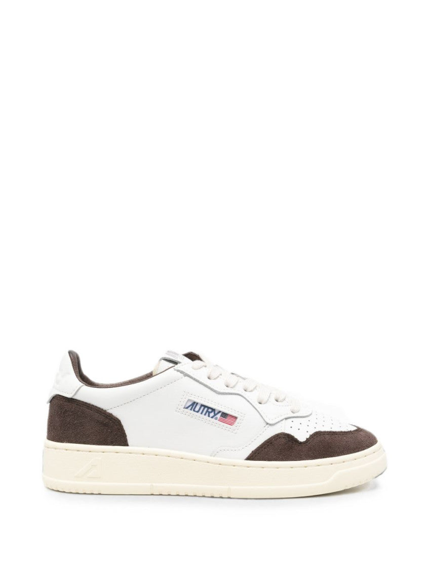 White Color Block Sneakers 1