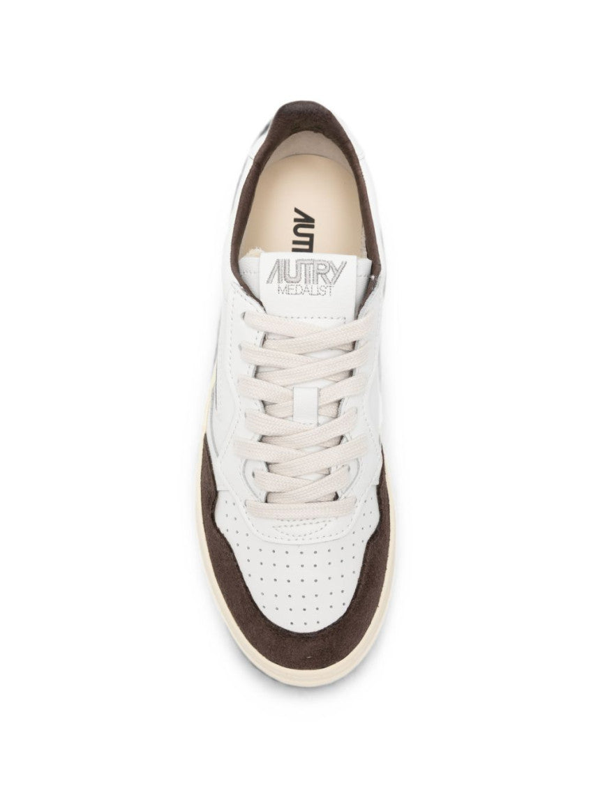White Color Block Sneakers 3