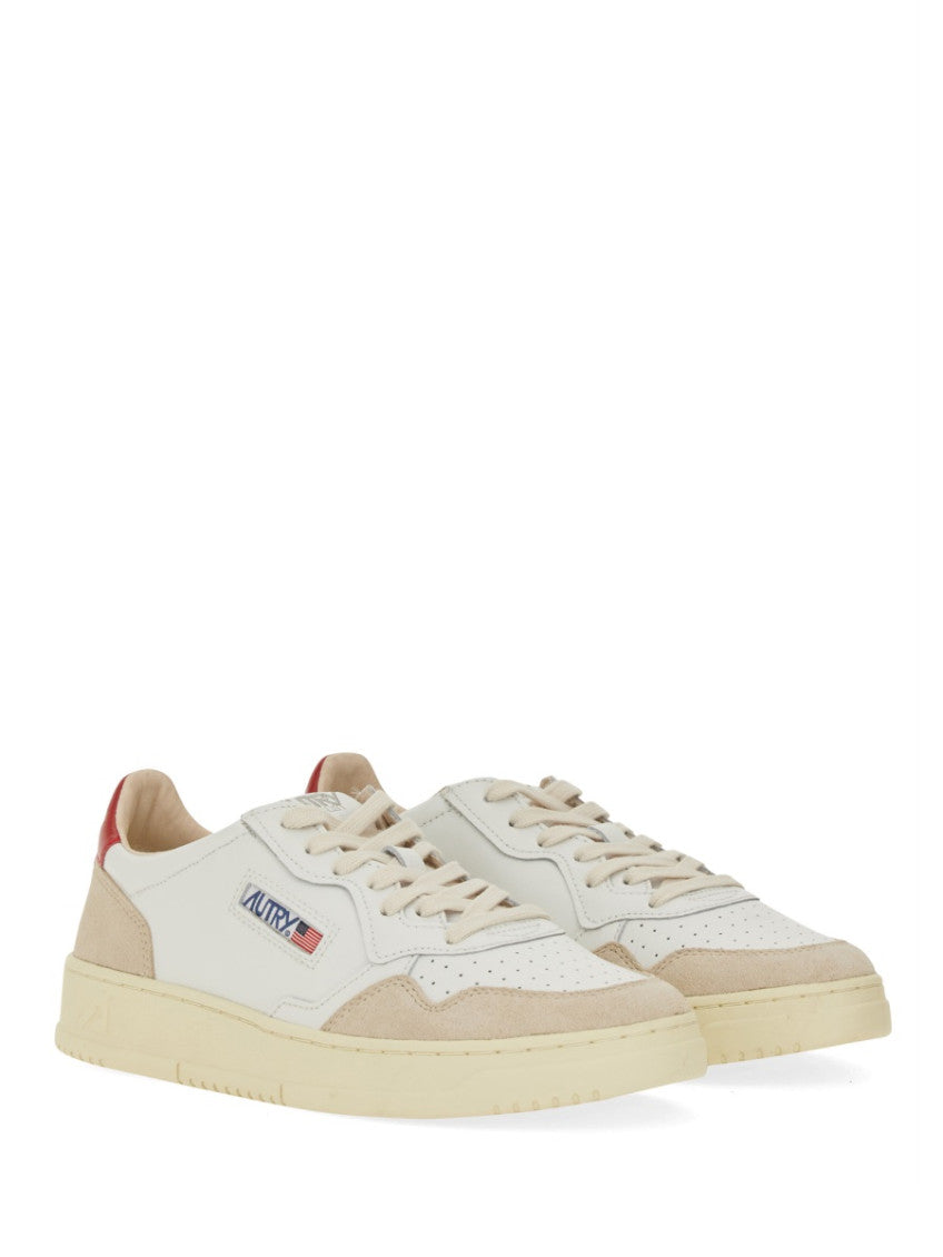 White Color Block Sneakers 2