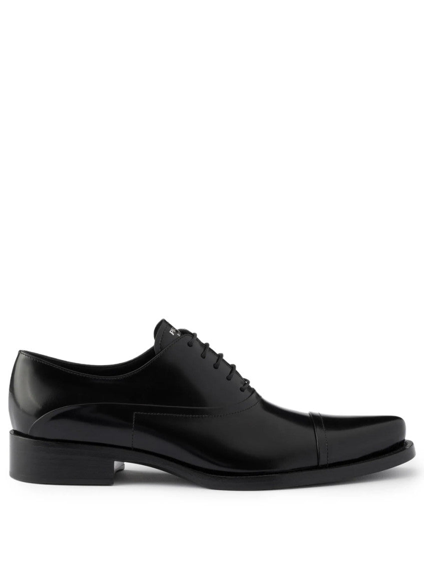 Black Vitello Lace Ups Shoes 1