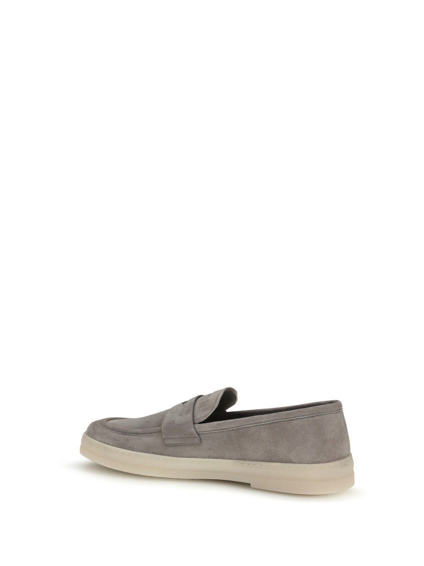 Grey Suede Loafers 3