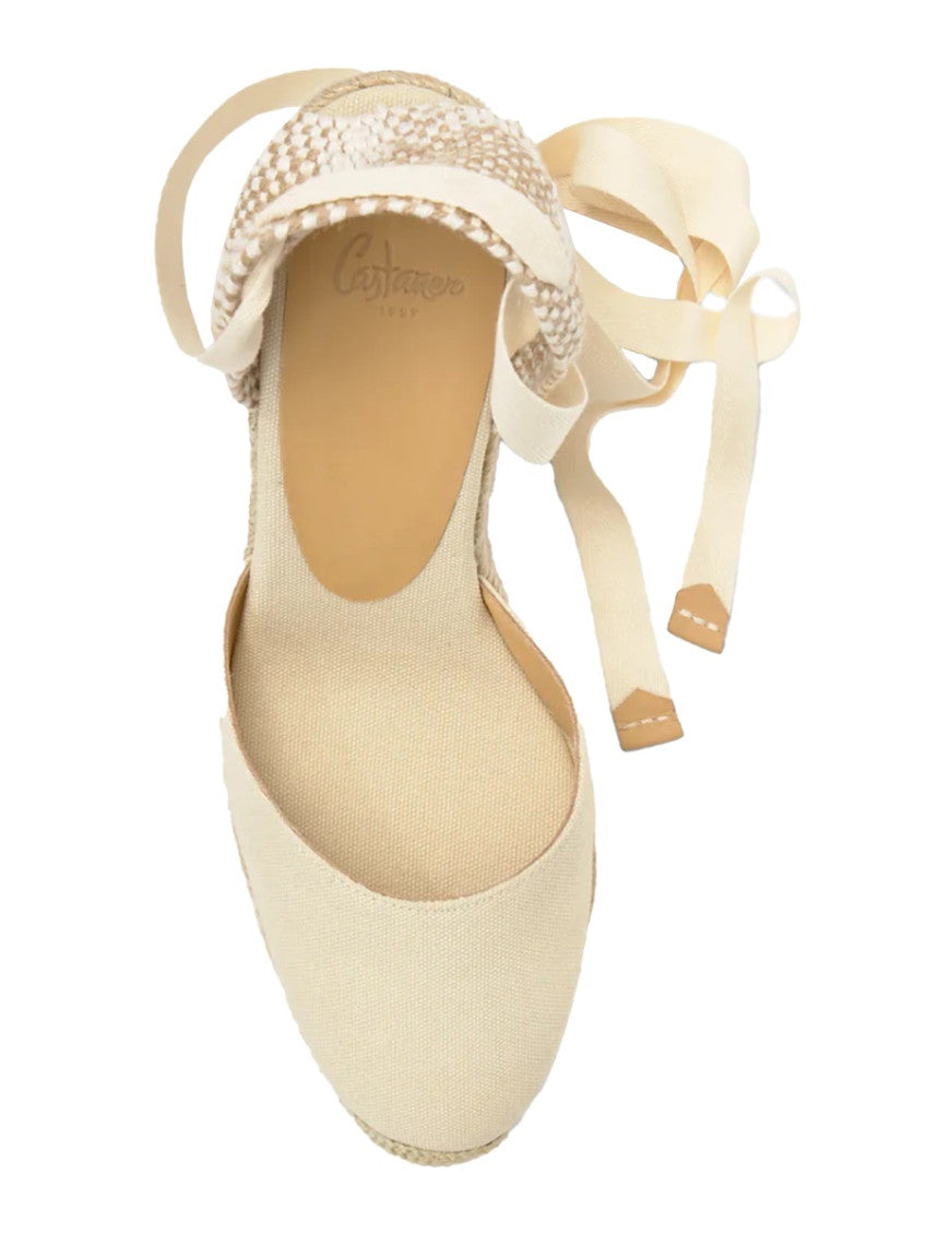Off White Woven Espadrilles Wedges 3