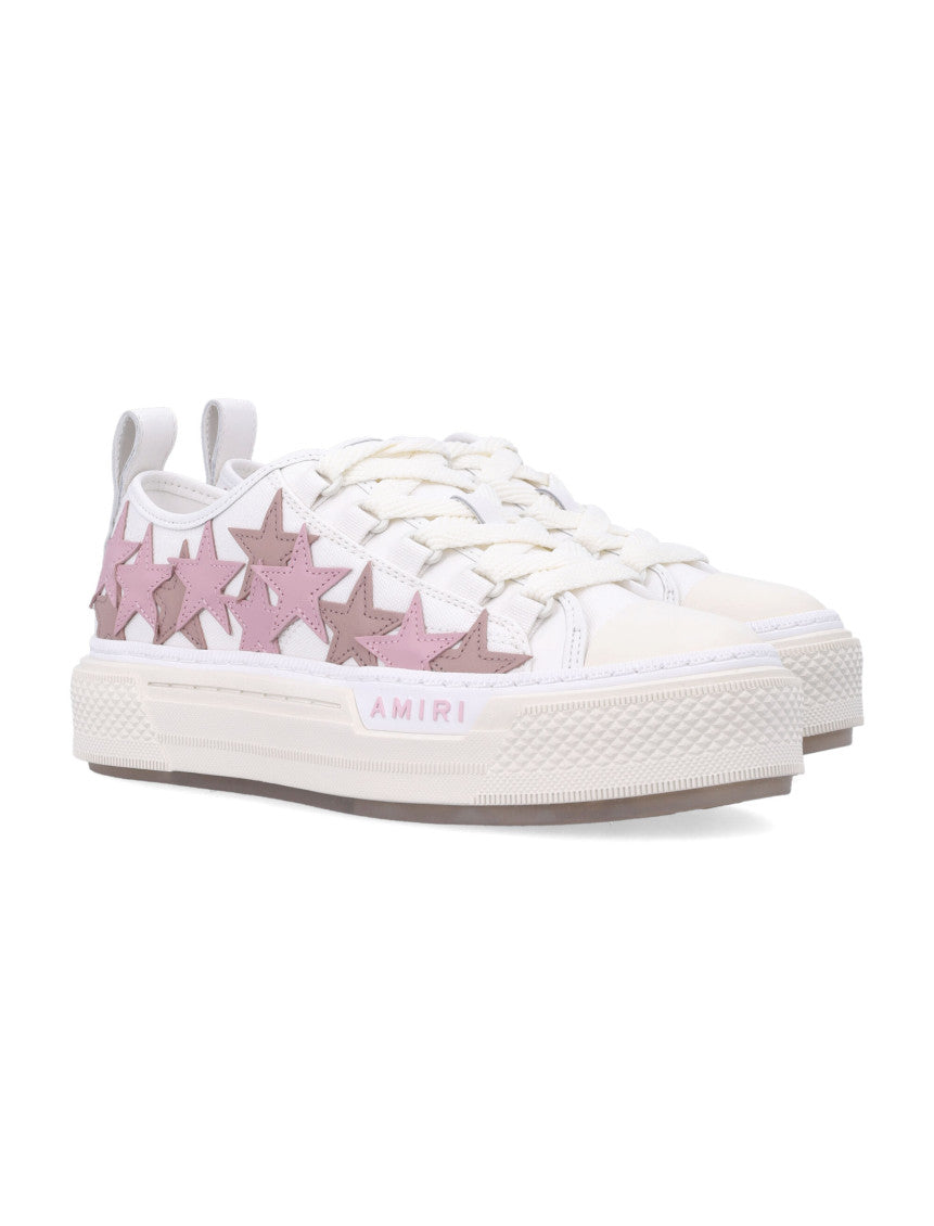 Pink Embellished Star Sneakers 2