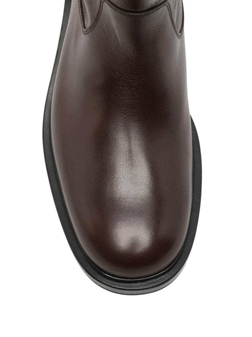 Dark Brown Tronchetti Boots 4
