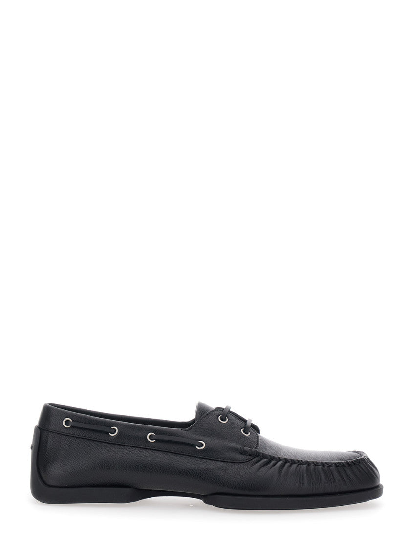 Black Ruffled Loafers 1