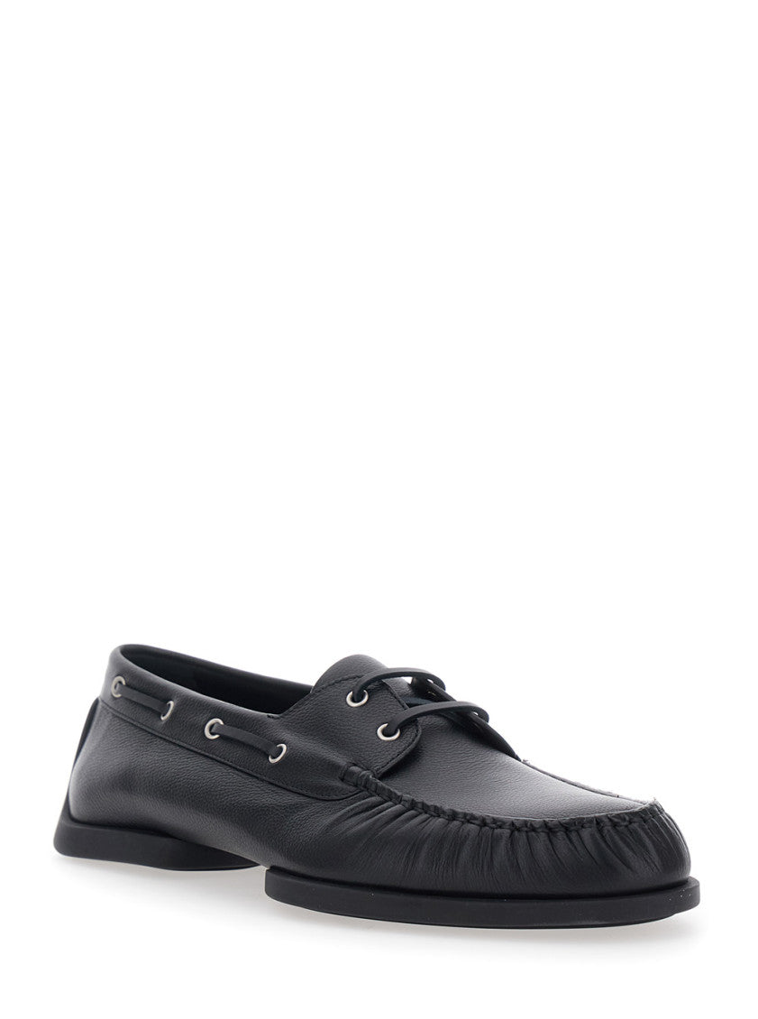 Black Ruffled Loafers 2