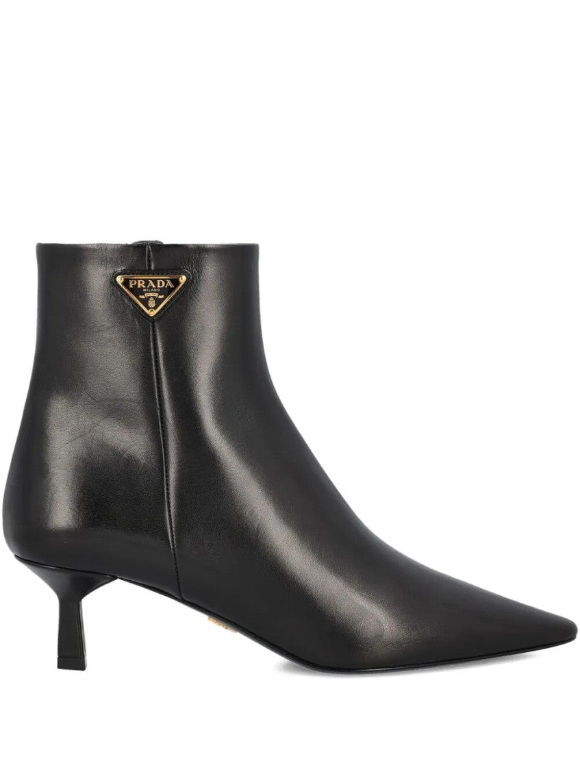 Black Logo Triangle Boots 1