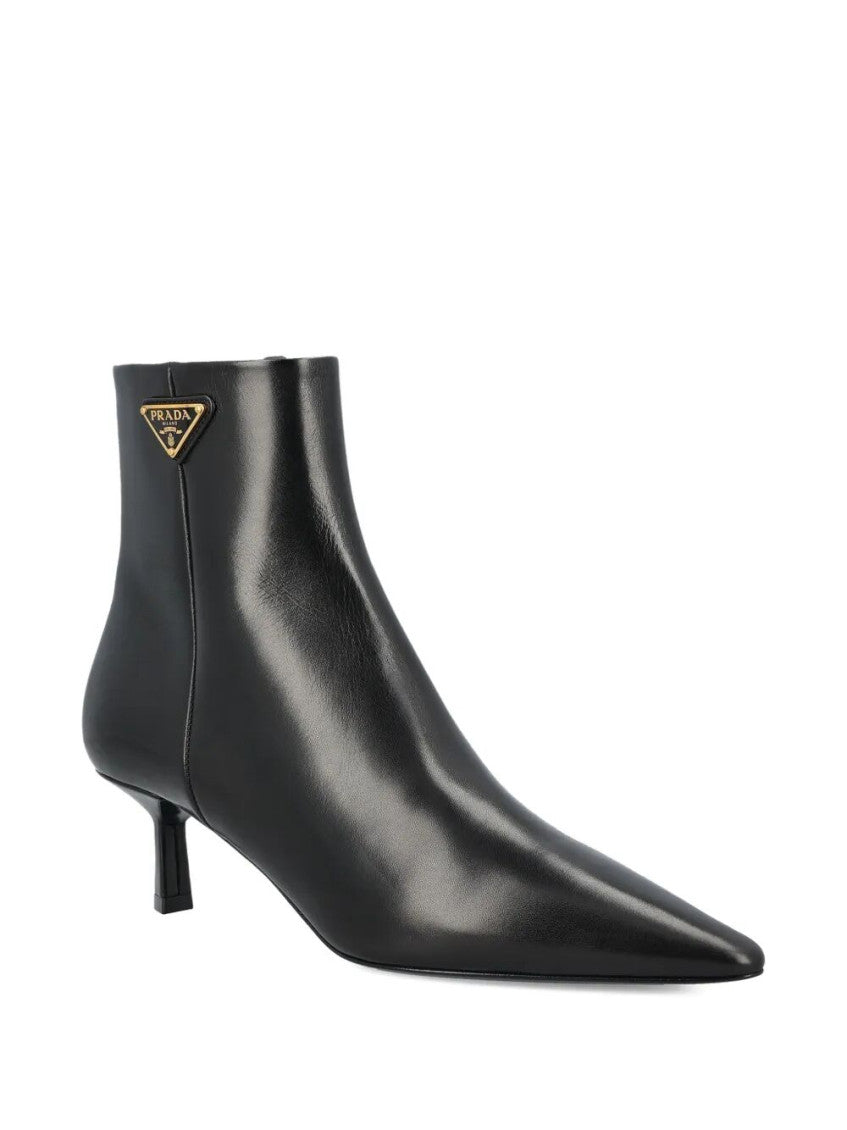 Black Logo Triangle Boots 2