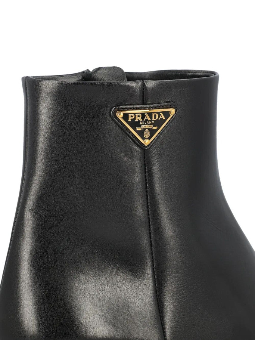 Black Logo Triangle Boots 4