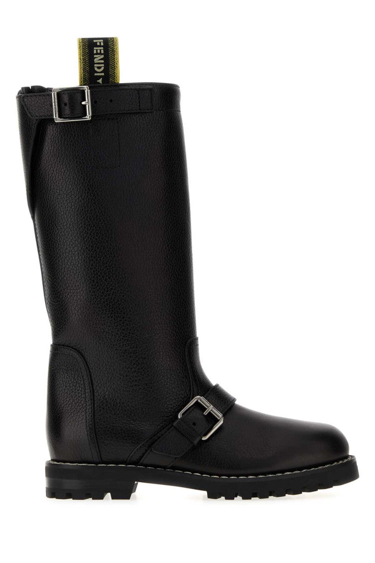 Black Biker Boots 1