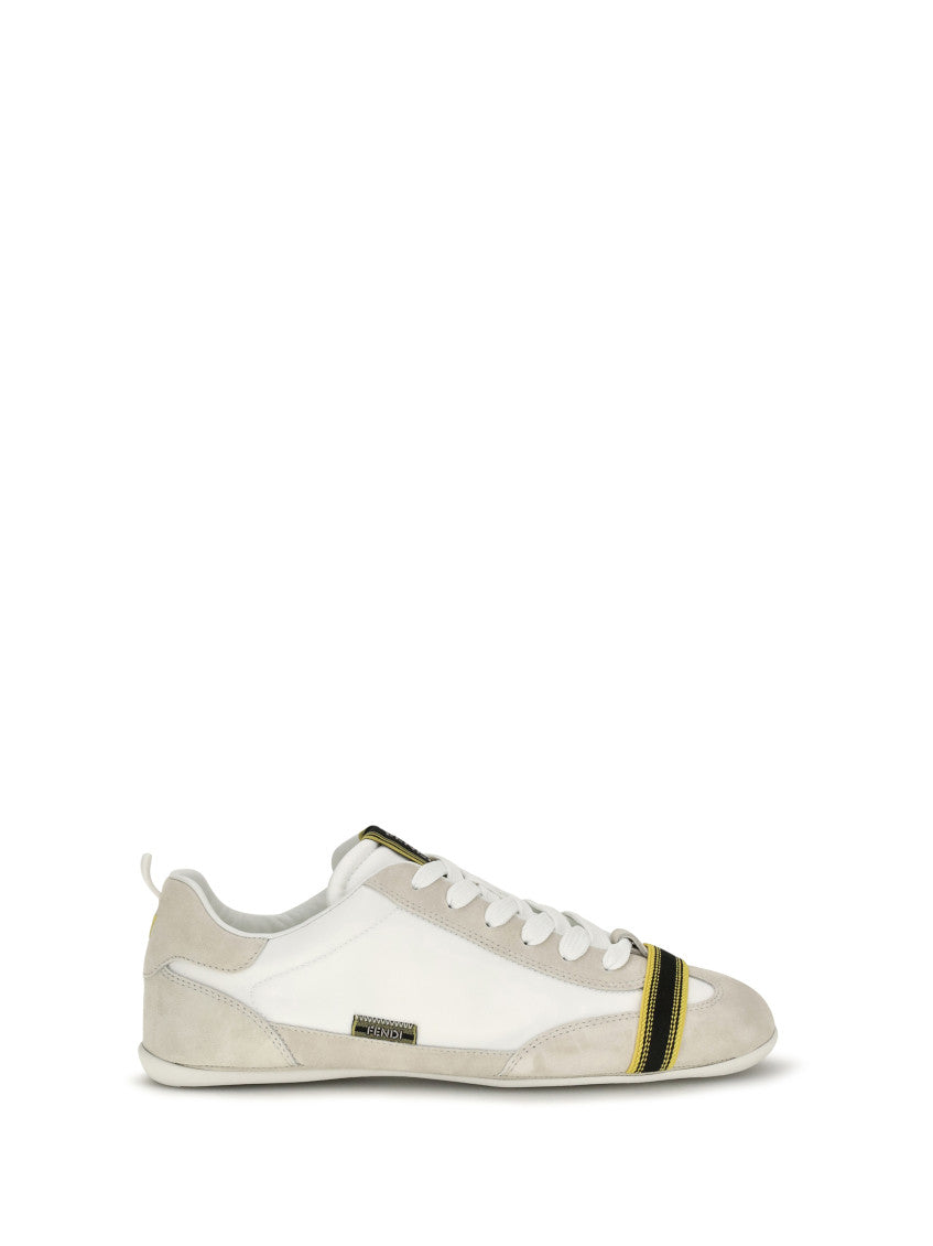 White Logo Wrap Sneakers 1