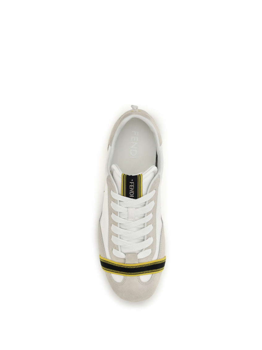 White Logo Wrap Sneakers 4