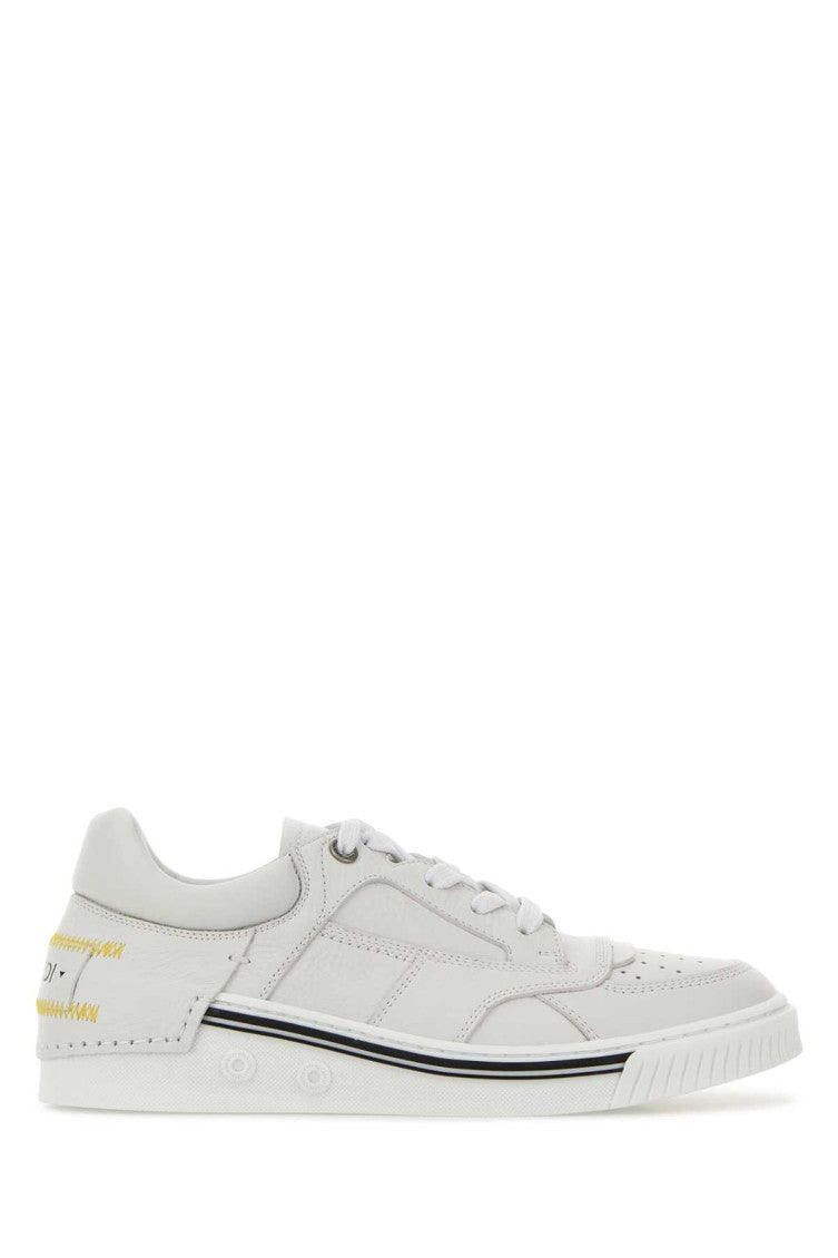 White Logo Vitello Sneakers 1