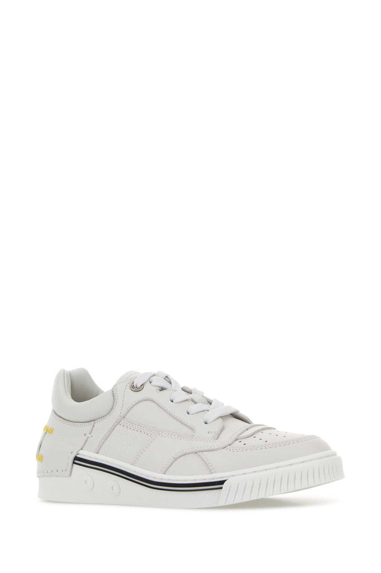 White Logo Vitello Sneakers 2