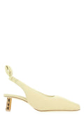 Light Yellow Leather Pumps 1