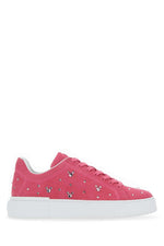 Pink Suede Sneakers 1