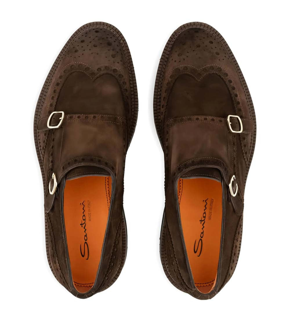Brown Double-Buckle Dress Shoes 3