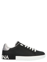 Black Portofino Logo Sneakers 1