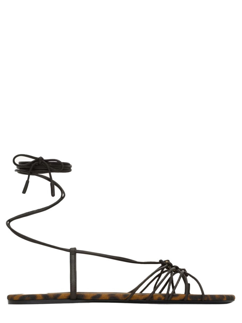 Leopard Print Open-toe Sandals 1