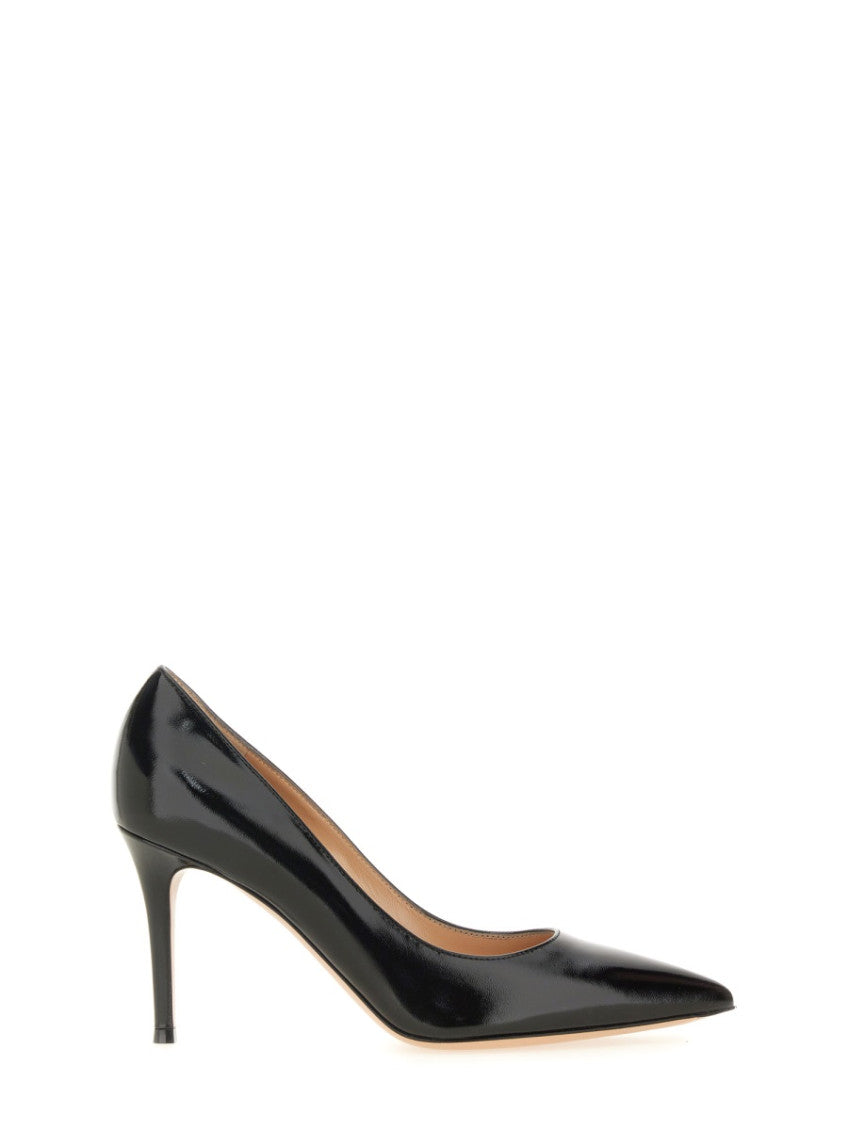 Black Leather Pumps 1