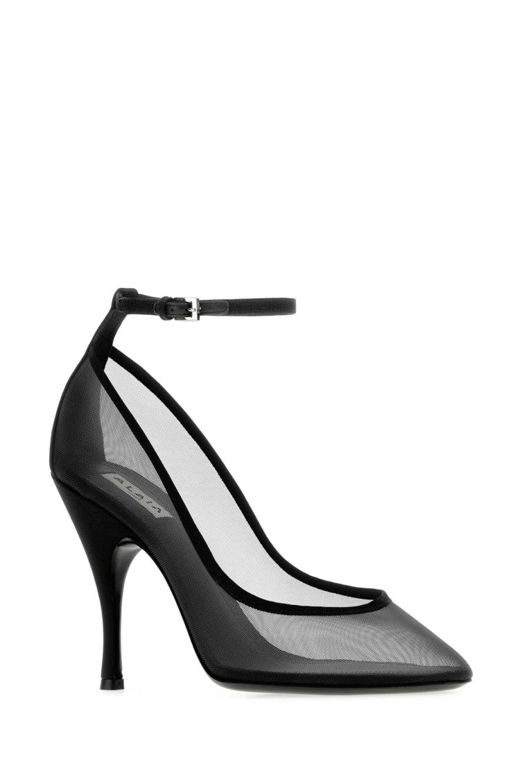 Black Mesh Pumps 2