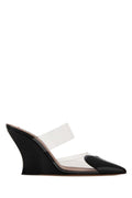 Black Leather Wedges 1