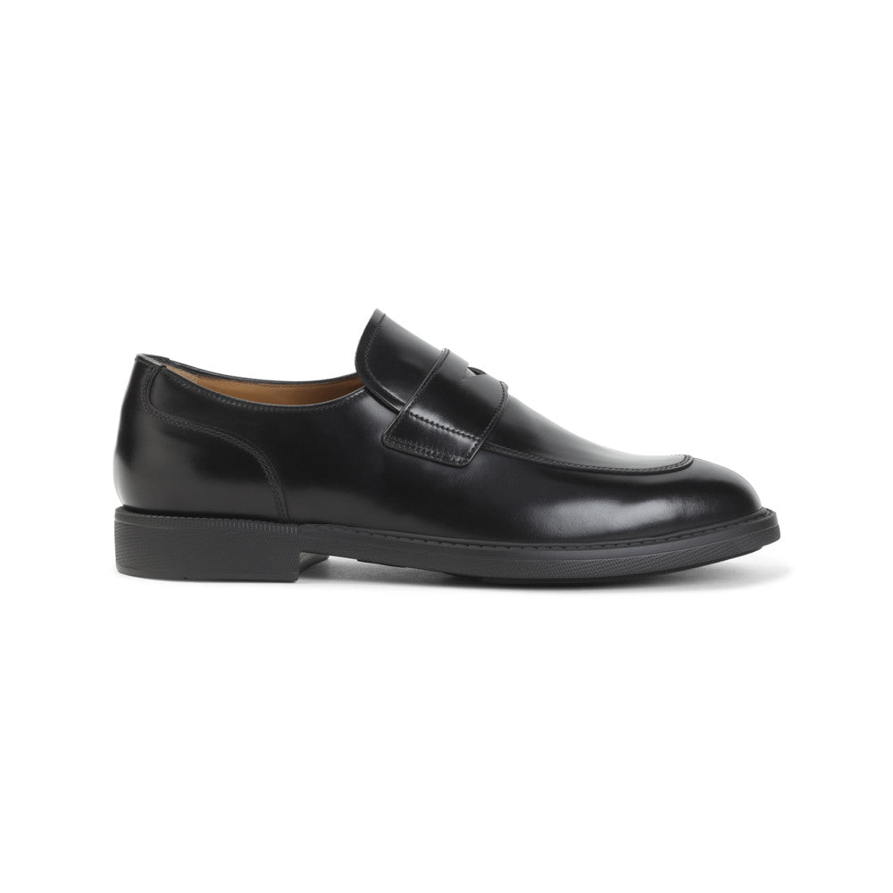 Black Leather Walker Loafers 1