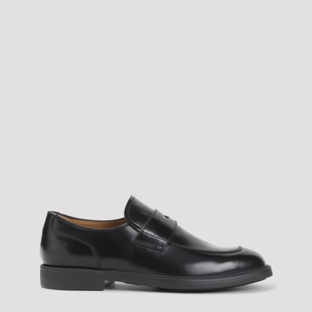 Black Leather Walker Loafers 2