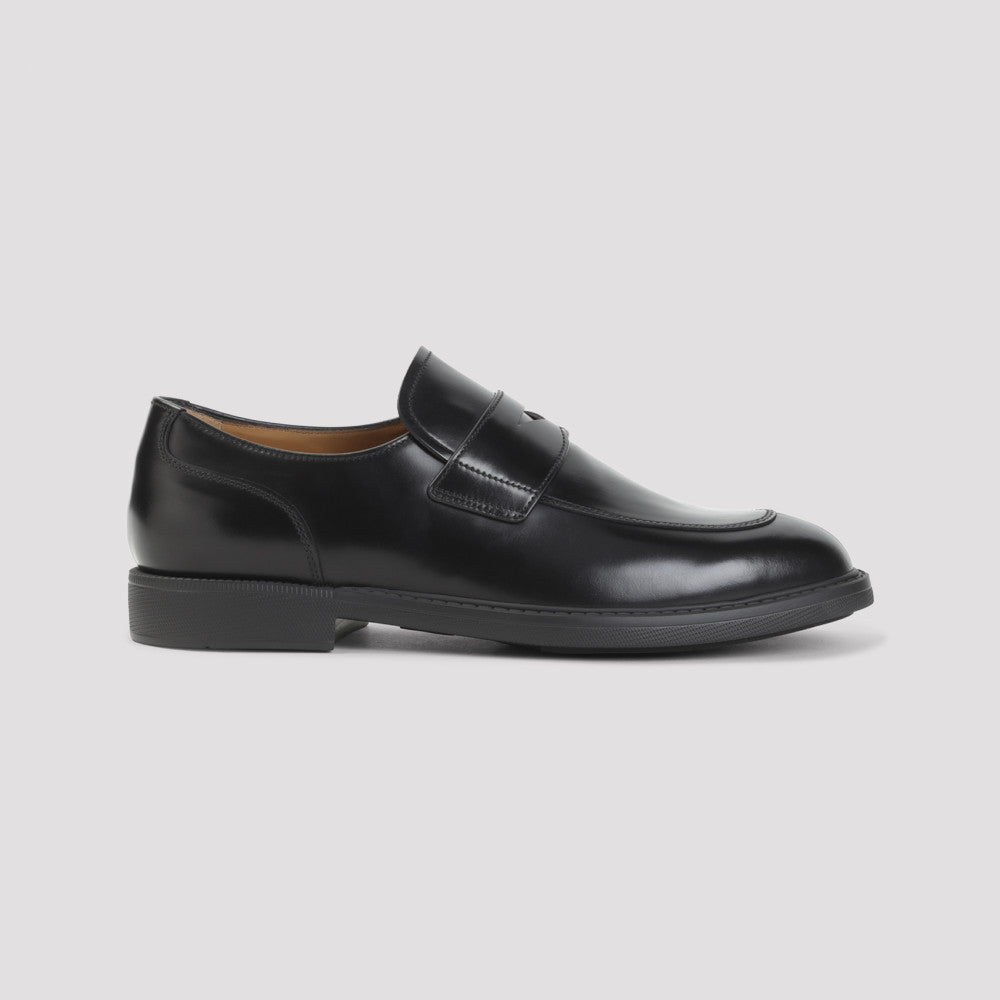 Black Leather Walker Loafers 3