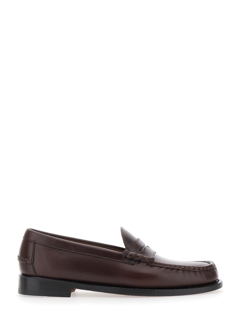 Brown Leather Ferrara Loafers 1
