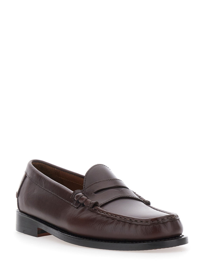 Brown Leather Ferrara Loafers 2