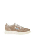 Brown Low-Top Suede Sneakers 1