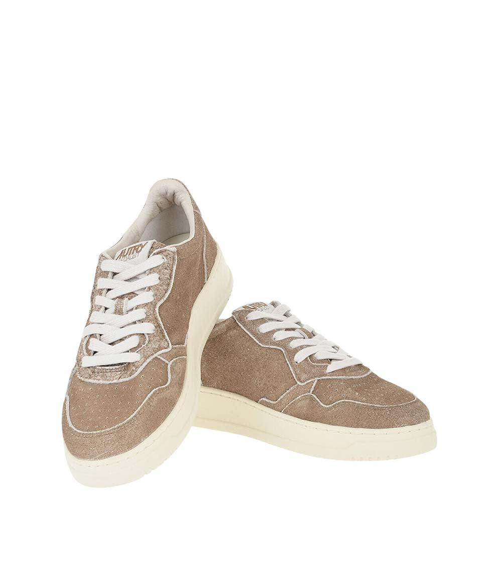 Brown Low-Top Suede Sneakers 2