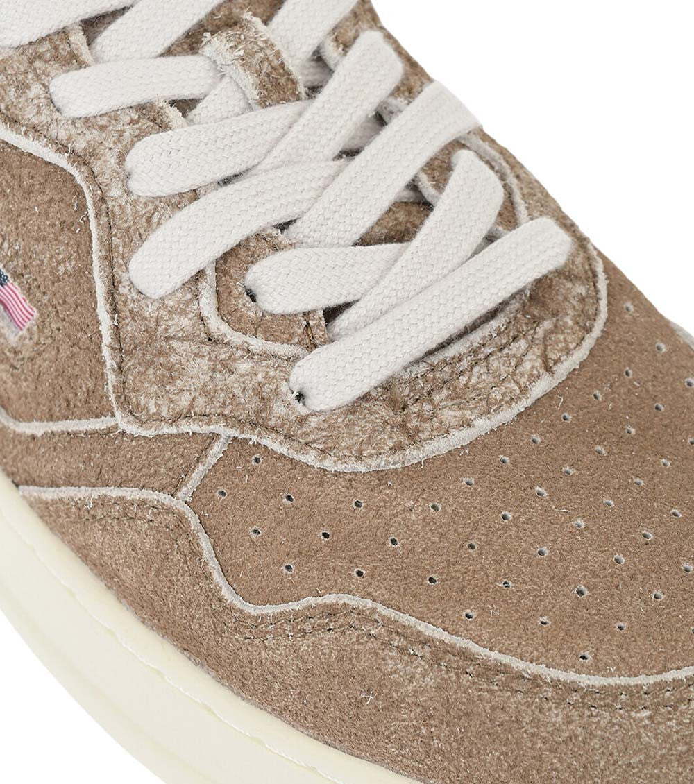 Brown Low-Top Suede Sneakers 4