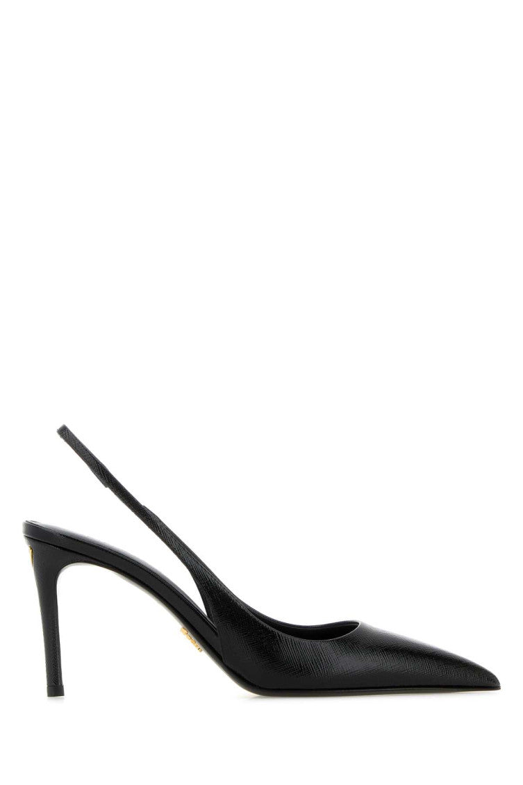 Black Leather Heels 1