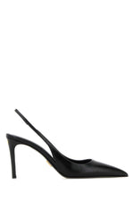 Black Leather Heels 1