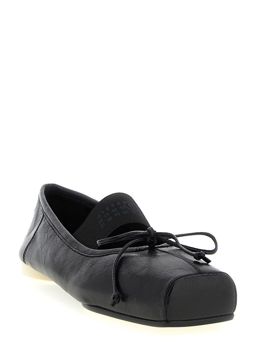 Black Leather Ballet Flats 2