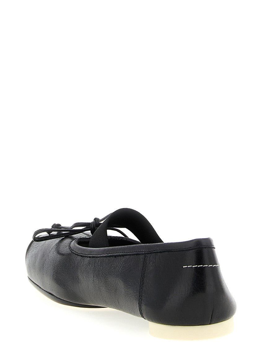 Black Leather Ballet Flats 3