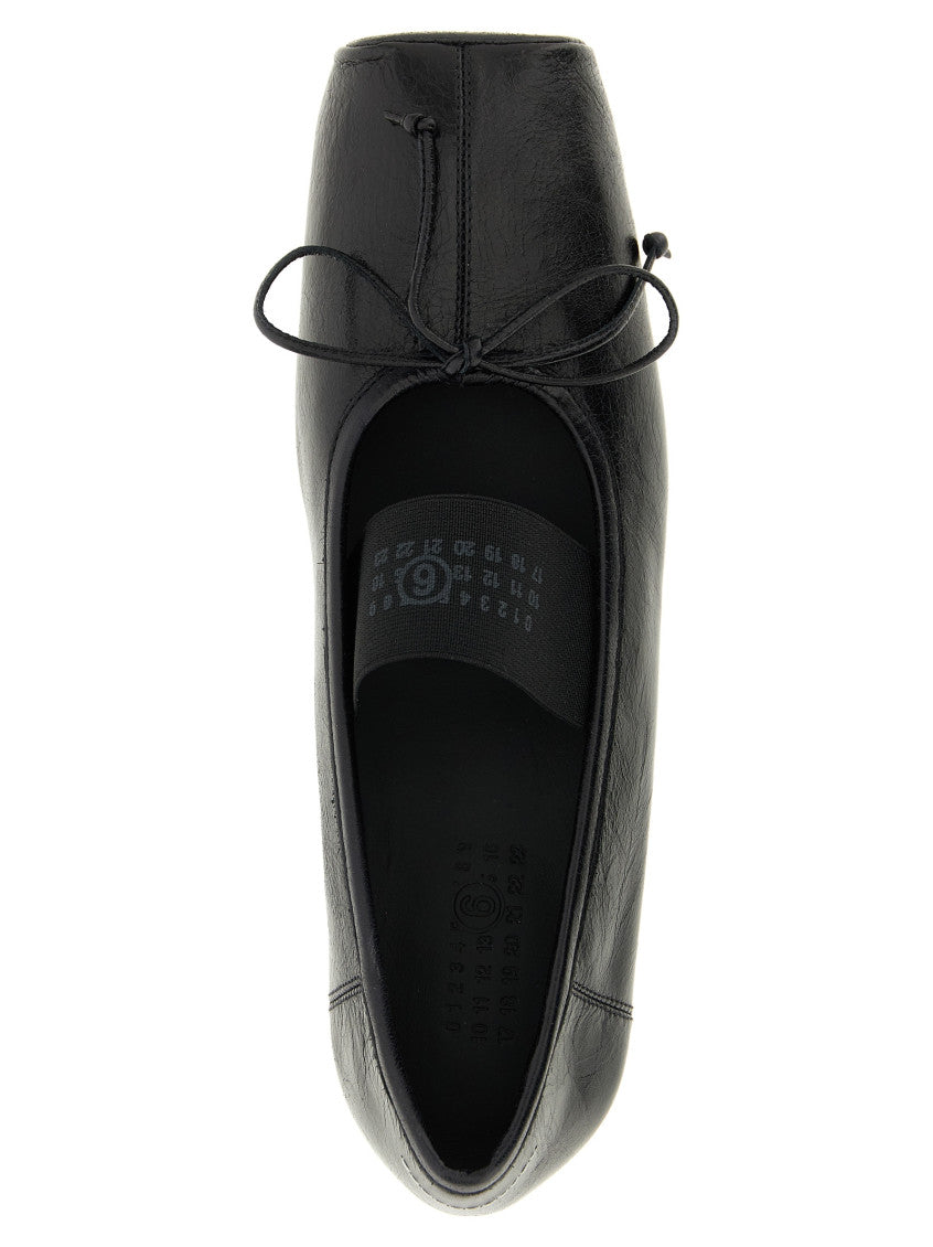 Black Leather Ballet Flats 4