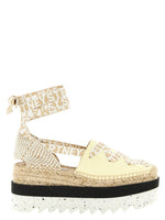 Yellow Logo Espadrille Wedges 1