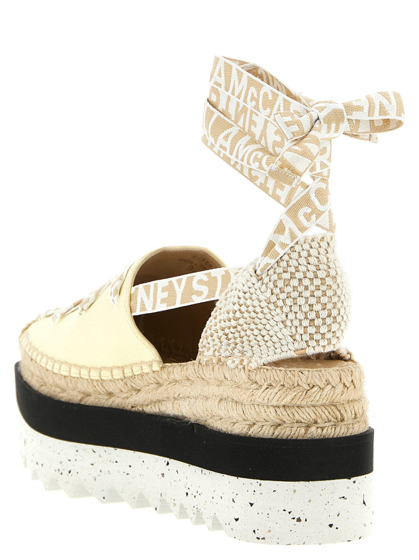 Yellow Logo Espadrille Wedges 3