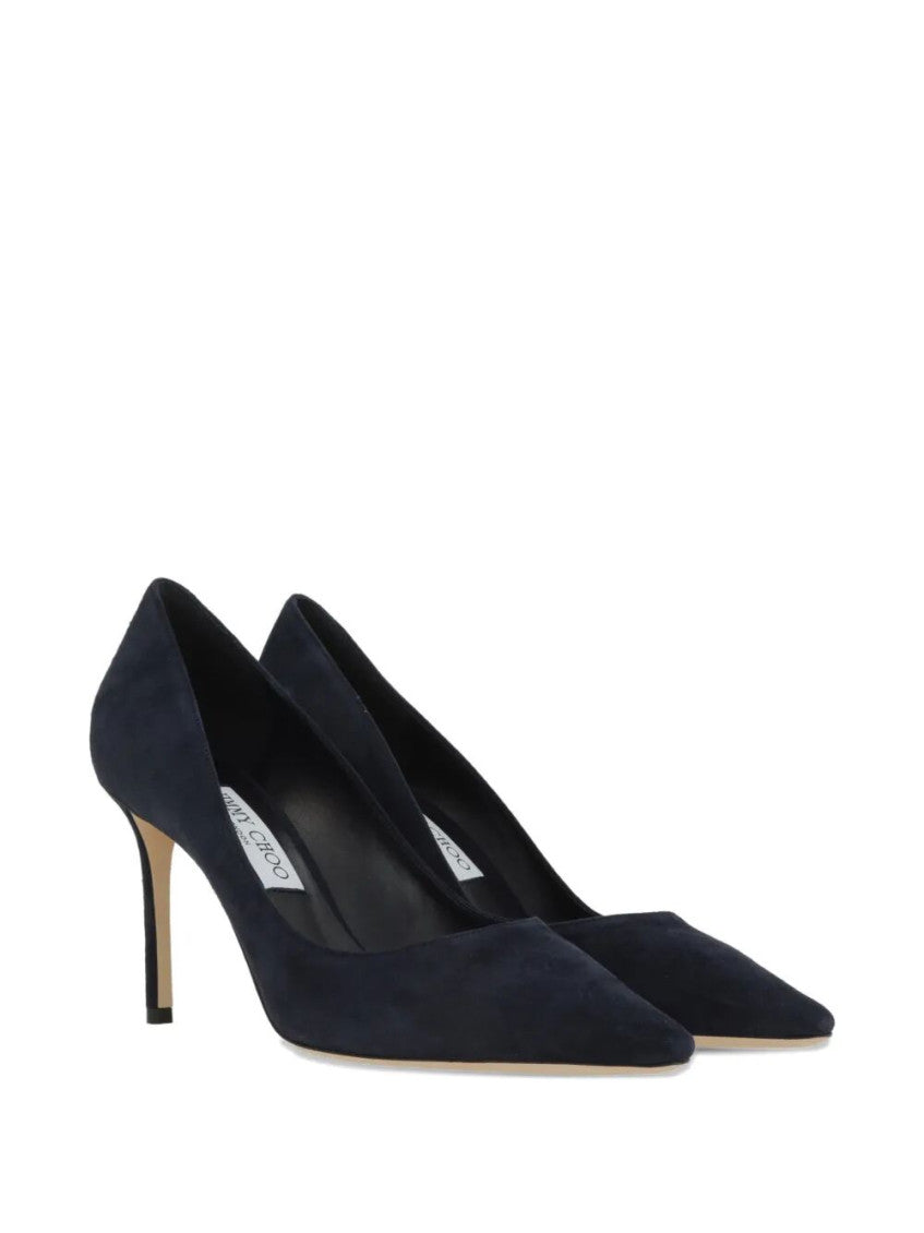 Navy Blue Slip On Heels 2
