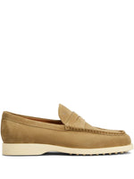 Taupe Suede Loafers 1