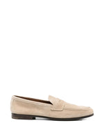 Beige Suede Loafers 1