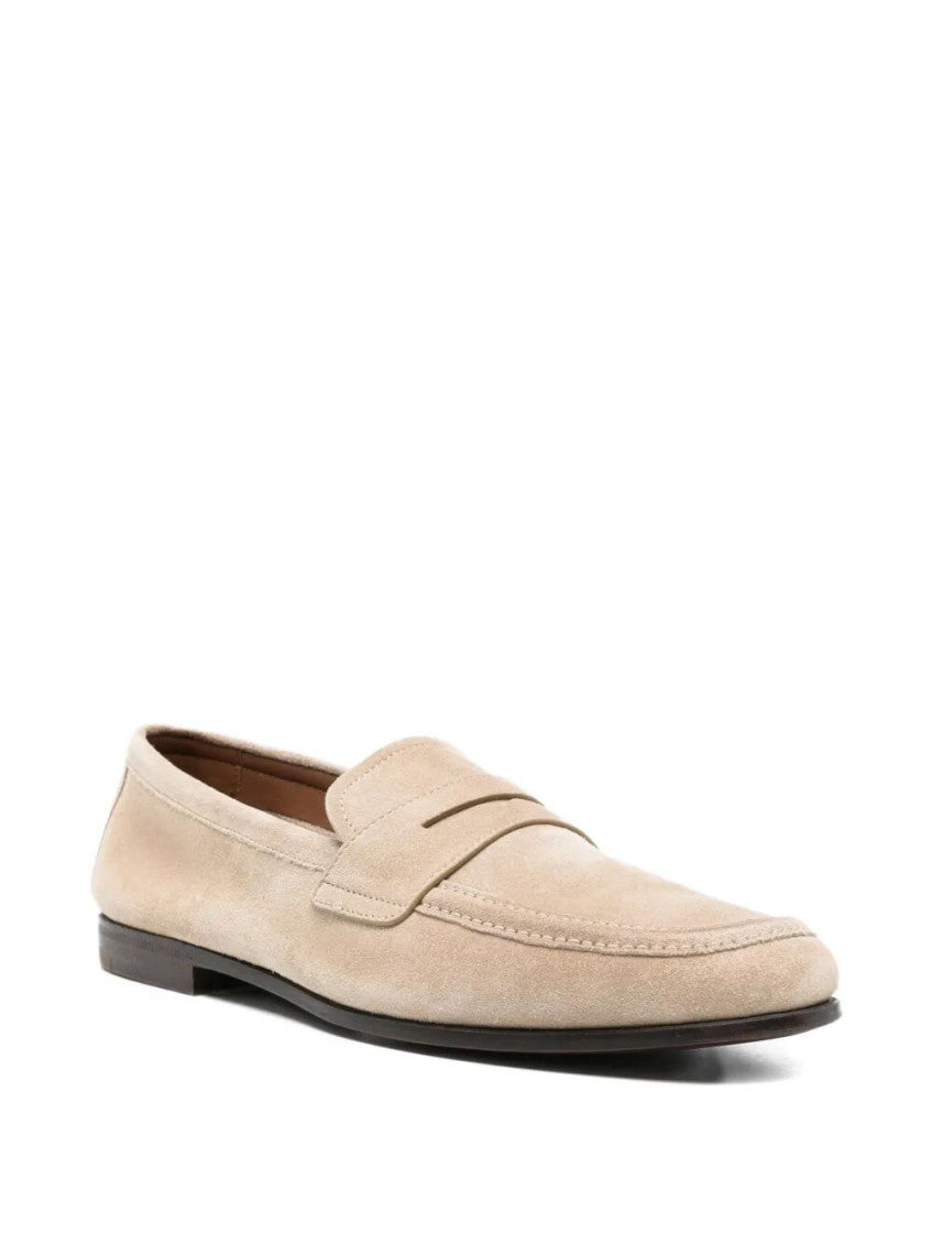 Beige Suede Loafers 2