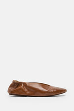 Brown Leather Ballet Flats 1